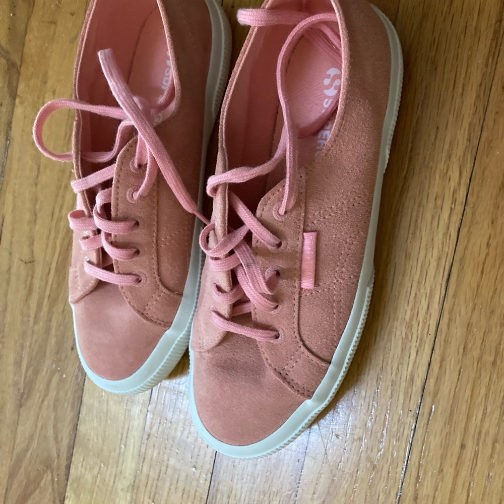 Genuine Suede Rose Pink Superga Cory Classic 7.5 - Picture 3 of 10